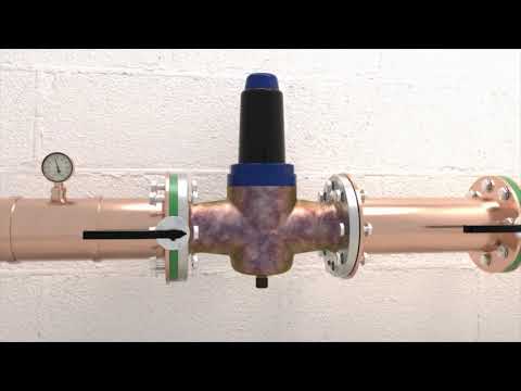 Cash Acme EB25 PRV with backflow capability installed in home plumbing system